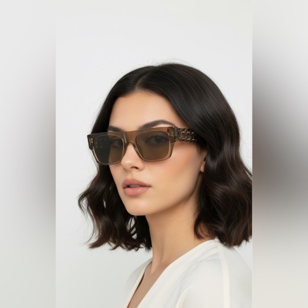 Stella McCartney Chain Link Sunglasses SC40053I 45N Olive Bio Acetate